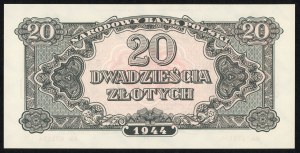 Pamätná emisia 20 zlotých 1944 z roku 1974 - séria Ak