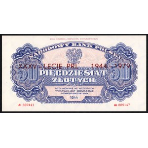 50 złotych 1944 - emisja pamiątkowa z 1979 - seria At
