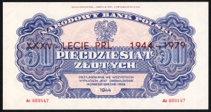 50 zlotých 1944 - pamätná emisia z roku 1979 - séria At