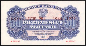 50 Zloty 1944 - Gedenkausgabe von 1979 - Serie At