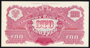 100 zloty 1944 commemorative issue of 1974 - Ax series