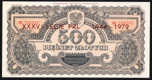 500 zloty 1944 - Emissione commemorativa del 1979 - Serie BH
