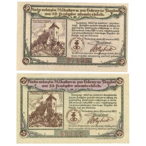 Mikołów - 25 oraz 50 fenigów 1921 - set 2 sztuk