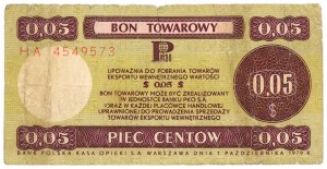 PEWEX - 5 centesimi 1979 - serie HA