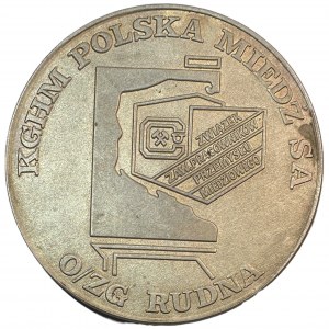 KGHM Polska Miedź SA O/ZG Rudna - medal in a wooden case.