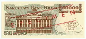 50.000 złotych 1989 - A 0000000 - WZÓR No 0874*