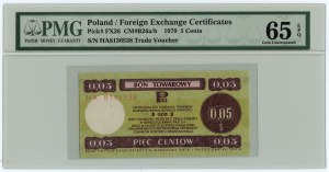 PEWEX - 5 centesimi 1979 - serie HA - PMG 65 EPQ