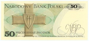 50 złotych 1988 - seria GR - przesunięty napis - patrz opis.