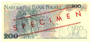 200 Zloty 1979 - Serie AS 0000000 - MODELL/SPECIMEN Nr. 0577*