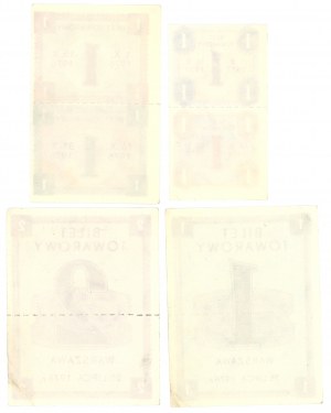 Ensemble de 4 billets de fret 1976-1977