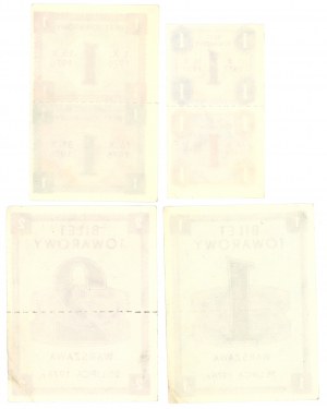 Sada 4 nákladních jízdenek 1976-1977