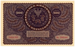 1 000 marks polonais 1919 - I Serja AO