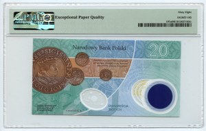 20 złotych 2022 Mikołaj Kopernik niski numer MK 0000945 - PMG 68 EPQ