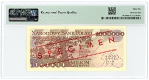 1.000.000 Zloty 1993 - Serie A 0000000 - MODELL Nr. 0126* - PMG 66 EPQ