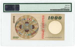 1.000 zloty 1965 - Série D - PMG 64