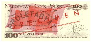 100 zloty 1976 - AK 0000000 - MODELL / SPECIMEN Nr. 0827*