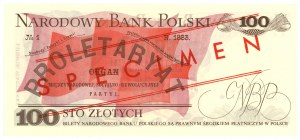 100 zloty 1976 - AK 0000000 - MODÈLE / SPÉCIMÈTRE No 0827*