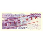 100.000 złotych 1993 - seria A 0000000 - WZÓR / SPECIMEN No.0965*