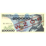 100.000 złotych 1990 - seria A 0000000 - WZÓR / SPECIMEN No.0641*