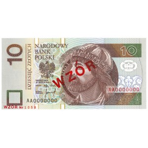 10 złotych 1994 - seria AA 0000000 - WZÓR / SPECIMEN - Nr 1058