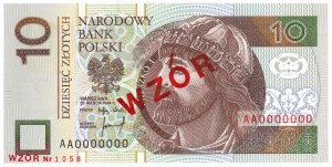 10 Zloty 1994 - Serie AA 0000000 - MODELL / SPECIMEN - Nr. 1058