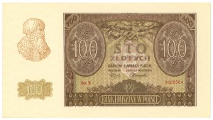 100 złotych 1940 - seria B - fałszerstwo ZWZ