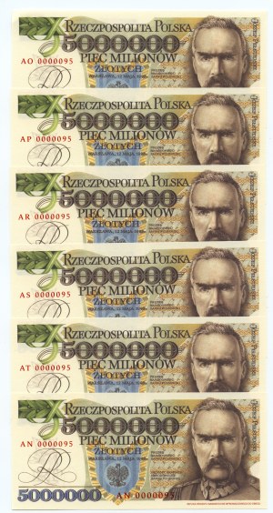 REPLIKA - 5.000.000 złotych 1995 - ser. AO, AP, AR, AS, AT, AN 0000095