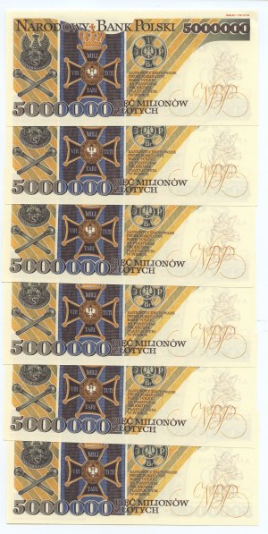 REPLIKA - 5.000.000 złotych 1995 - ser. AO, AP, AR, AS, AT, AN 0000095