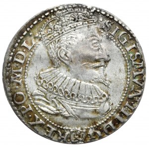 Sigismund III Vasa, Sixpence 1596, Malbork, GRCS statt GROS auf der Rückseite