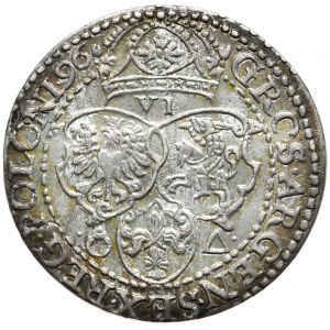 Zygmunt III Waza, szóstak 1596, Malbork, GRCS zamiast GROS na rewersie