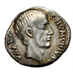 Římská republika, denár C. Numonius Vaala, Řím. STARÁ FORGERIE