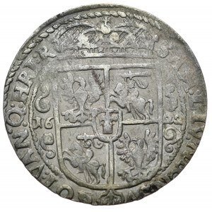 Zygmunt III Waza, ort 1622, Bydgoszcz, PRV.M+ z błędem REX.PO, szeroka korona
