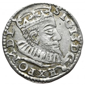 Sigismondo III Vasa, trojak 1594, Poznań, barba lunga