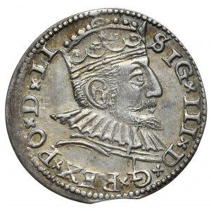 Zygmunt III Waza, trojak 1591, Ryga, duża głowa