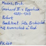 Allemagne, Erfurt, Gerhard II, brakteat
