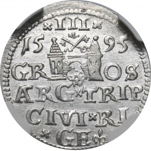 Zygmunt III Waza, trojak 1595, Ryga