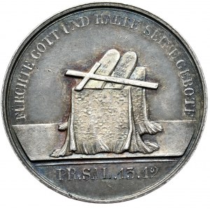 Niemcy, medal religijny, ok. 1840, srebro