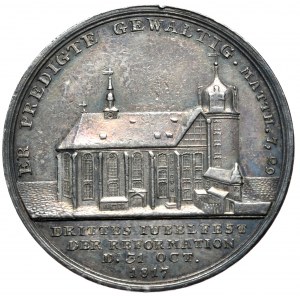 Niemcy, medal na 300-lecie reformacji, 1817, srebro