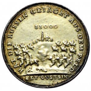 Niemcy, Prusy, odlew medalu Fryderyka II z 1758 roku.