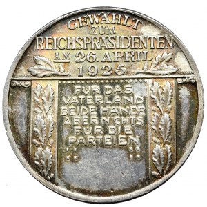Niemcy, Republika Weimarska, Medal z okazji wyboru Hindenburga na prezydenta Rzeszy