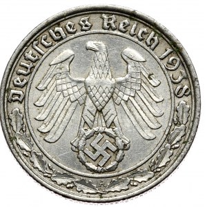 Niemcy, III Rzesza, 50 fenigów 1938 A, Berlin