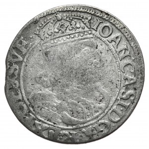 Jan II Kazimierz, Szóstak 1661 GBA, Lwów, rozeta między tarczami