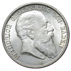 Germany, Baden, Frederick I, 2 marks Karlsruhe 1907 G