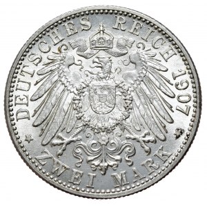 Germany, Baden, Frederick I, 2 marks Karlsruhe 1907 G