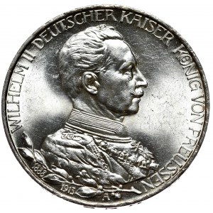 Nemecko, Prusko, Wilhelm II, 3 marky 1913 A, Berlín