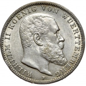 Germany, Württemberg, 3 marks 1912 F, Stuttgart