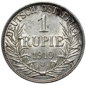 Germany, German East Africa, Wilhelm II, 1 rupee 1910 J, Hamburg
