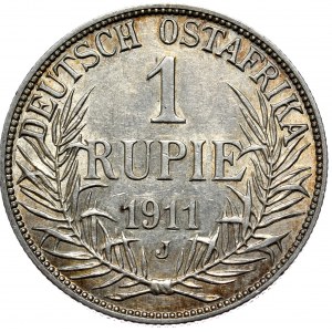 Germany, German East Africa, Wilhelm II, 1 rupee 1911 J, Hamburg