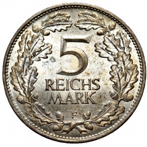 Germania, Repubblica di Weimar, 5 marchi 1925 F, Stoccarda