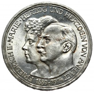 Niemcy, Anhalt-Dessau, 3 marki 1914 A, Berlin